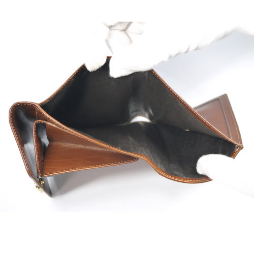 OLD Gucci マイクロ流れ星２つ折れ財布（茶・総革）