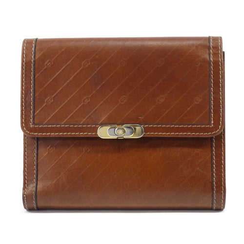 OLD Gucci マイクロ流れ星２つ折れ財布（茶・総革）