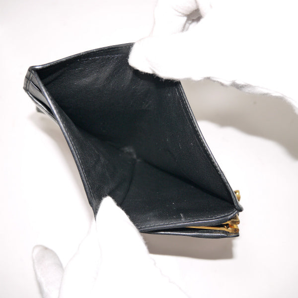 OLD Gucci　総革ホースビットがま口財布（黒）