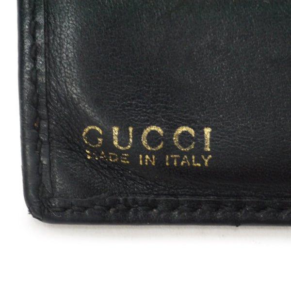 OLD Gucci　総革がま口シェリー折財布（黒）