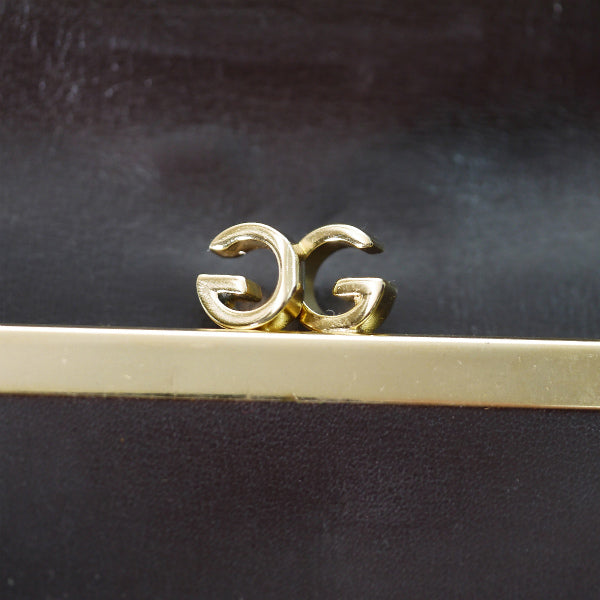 OLD Gucci ビット留具がま口スエード長財布（茶）