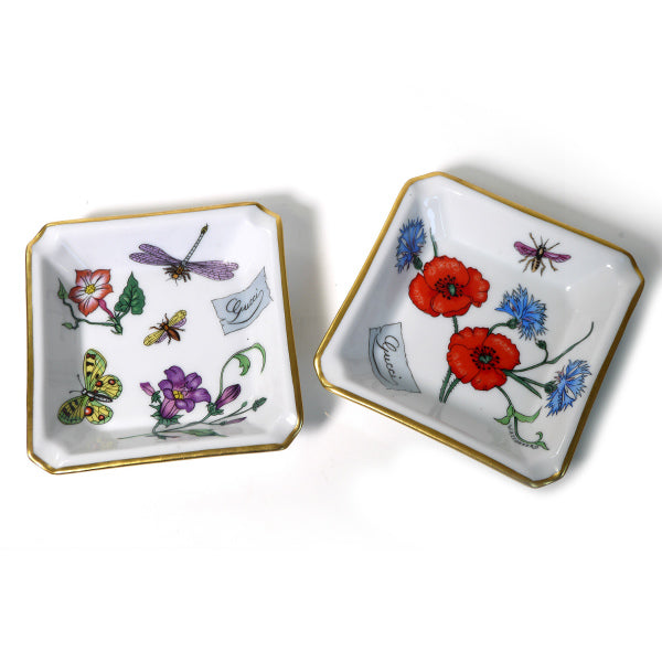 Gucci　リモージュ　フローラ　灰皿（蝶と花）