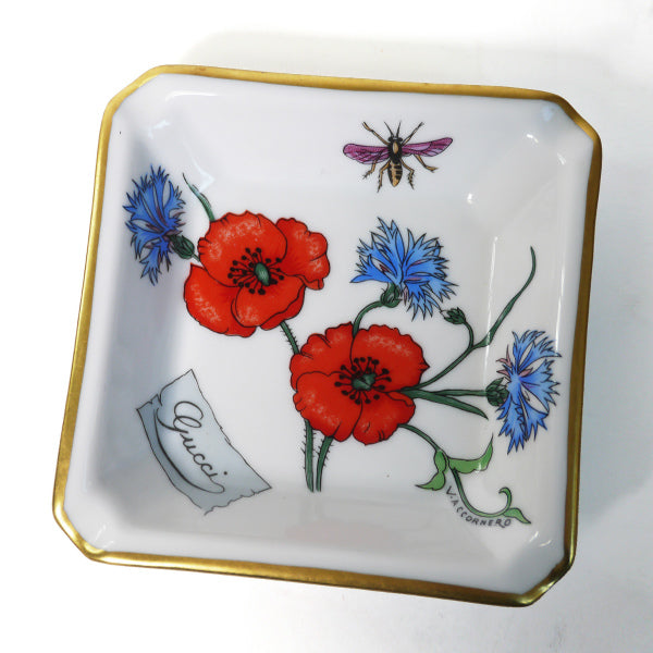 Gucci　リモージュ　フローラ　灰皿（蝶と花）