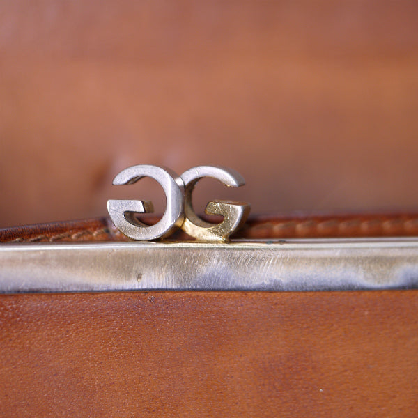 OLD Gucci ピンストライプ"流れ星"長財布（茶）