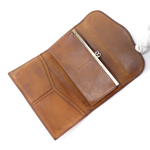 OLD Gucci ピンストライプ"流れ星"長財布（茶）