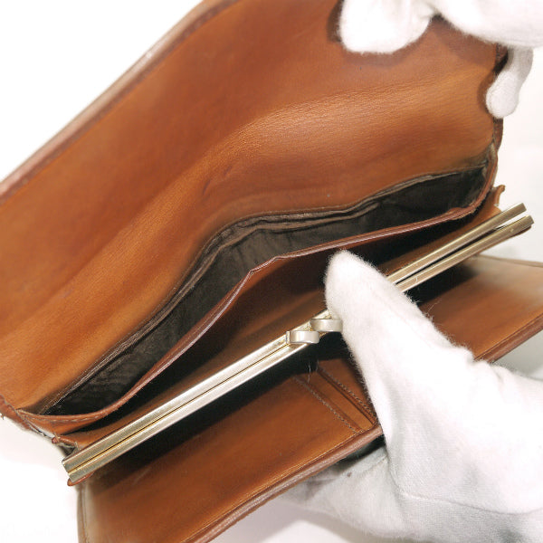 OLD Gucci ピンストライプ"流れ星"長財布（茶）