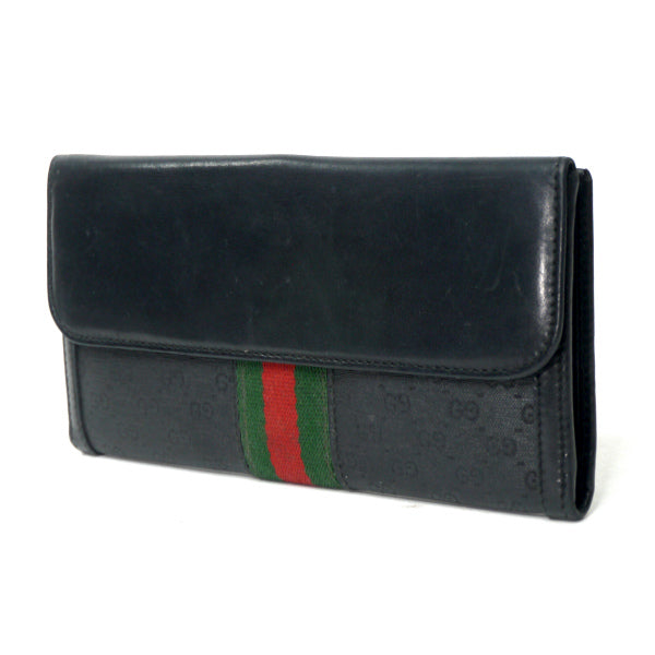 OLD Gucci マイクロGGシェリー長財布（黒）