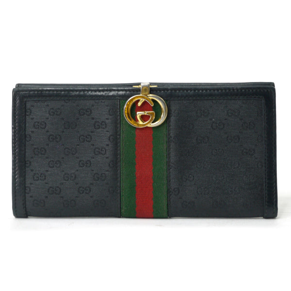 OLD Gucci マイクロGGシェリー長財布（黒）