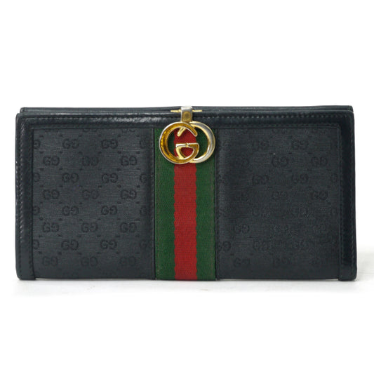 OLD Gucci マイクロGGシェリー長財布（黒）