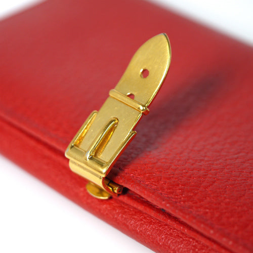 OLD Gucci　本革　横長財布（赤）