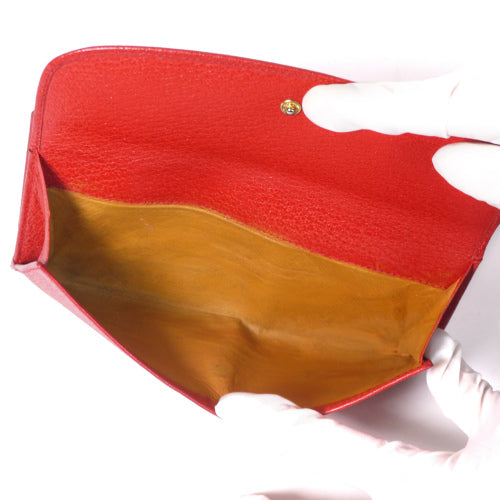 OLD Gucci　本革　横長財布（赤）