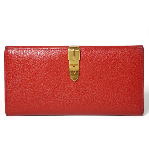 OLD Gucci　本革　横長財布（赤）