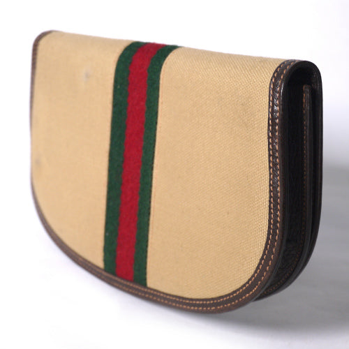 OLD Gucci　ハーフムーン財布（ベージュ)