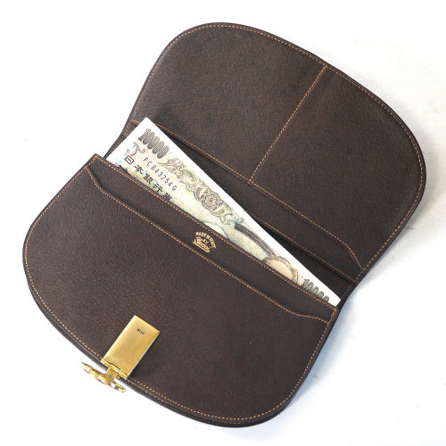 OLD Gucci　ハーフムーン財布（ベージュ)