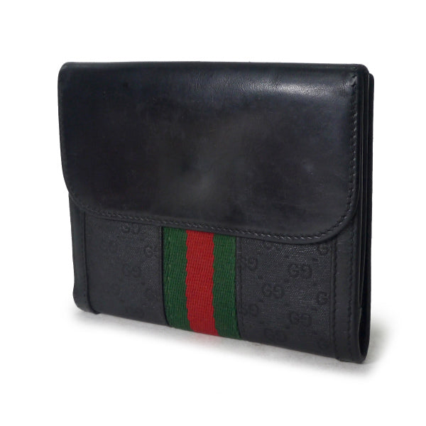 OLD Gucci マイクロGGシェリー２つ折れ財布（黒）
