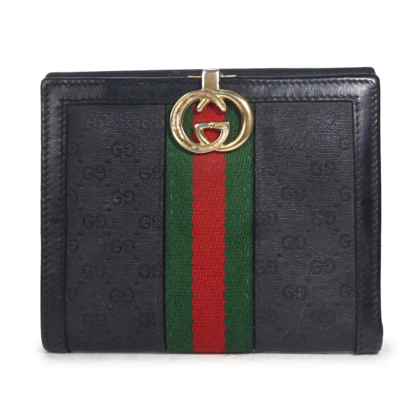 OLD Gucci マイクロGGシェリー２つ折れ財布（黒）