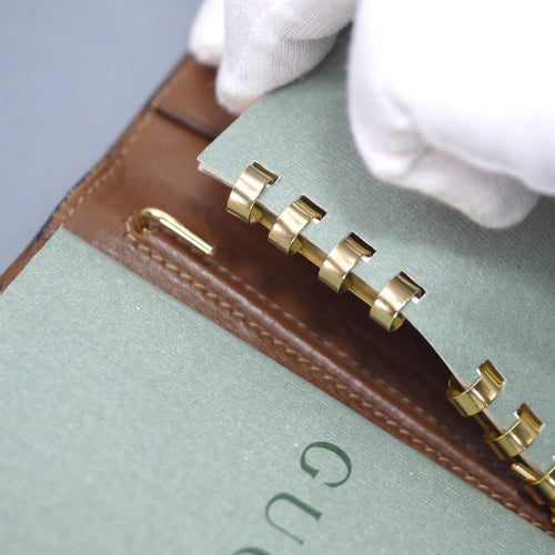 OLD Gucci　 95年製シェリーライン手帳(茶)