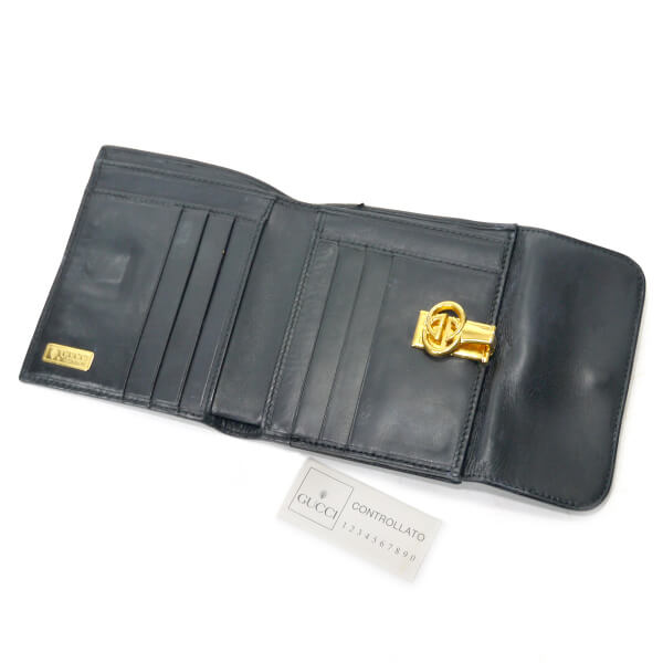 OLD Gucci マイクロGG２つ折れ財布（黒）