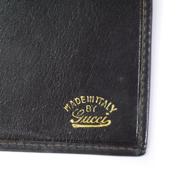 OLD Gucci GG留具スエード長財布（濃茶）