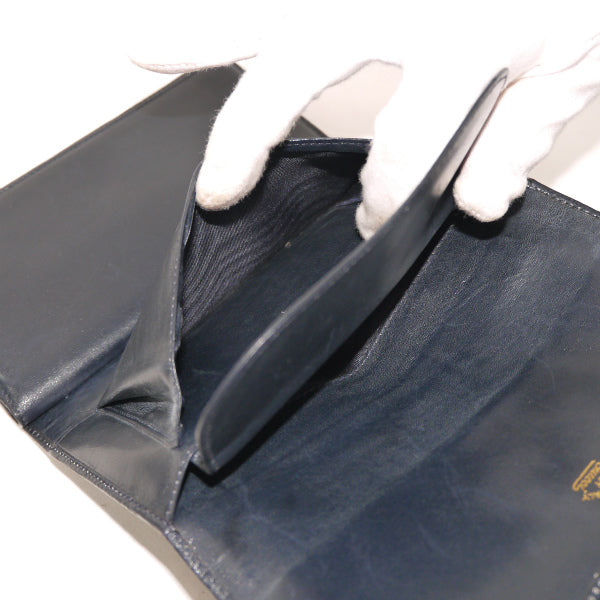 OLD Gucci ジャガード マイクロGG×シェリー長財布（紺）