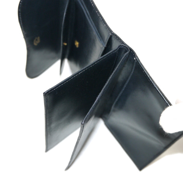 OLD Gucci ジャガード マイクロGG×シェリー長財布（紺）