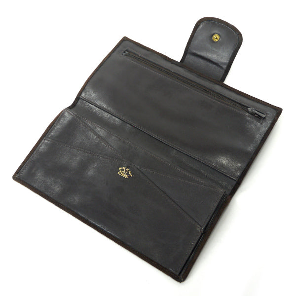 OLD Gucci 高級スエード シェリー長財布（濃茶）