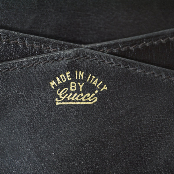 OLD Gucci 高級スエード シェリー長財布（濃茶）