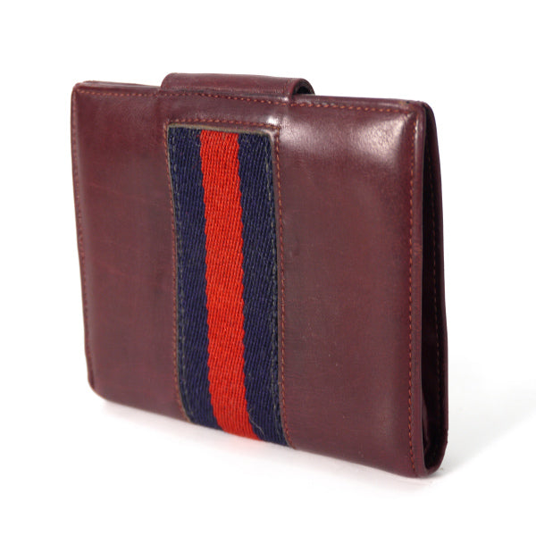 OLD Gucci  総革２つ折れシェリー財布（ボルドー）