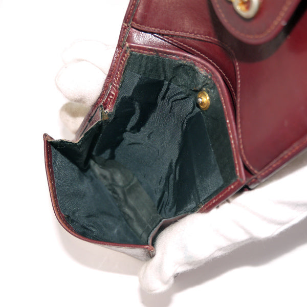 OLD Gucci  総革２つ折れシェリー財布（ボルドー）