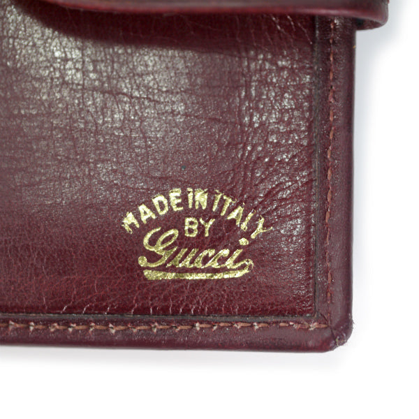 OLD Gucci  総革２つ折れシェリー財布（ボルドー）