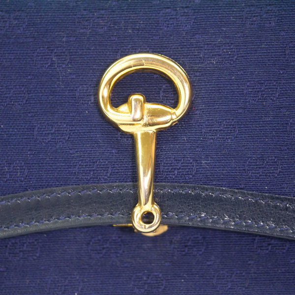 OLD Gucci ジャガード マイクロGG×ビット長財布（紺）