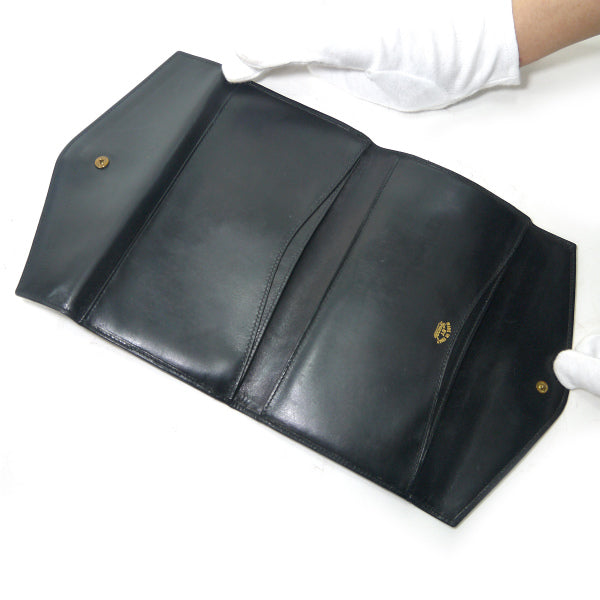 OLD Gucci ジャガード マイクロGG×筆記体長財布（黒）
