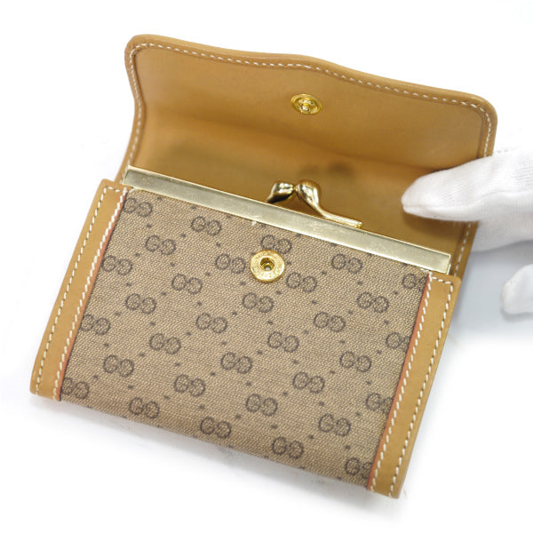 OLD Gucci デットストック!!がま口コインケース（キャメル） – Vintage