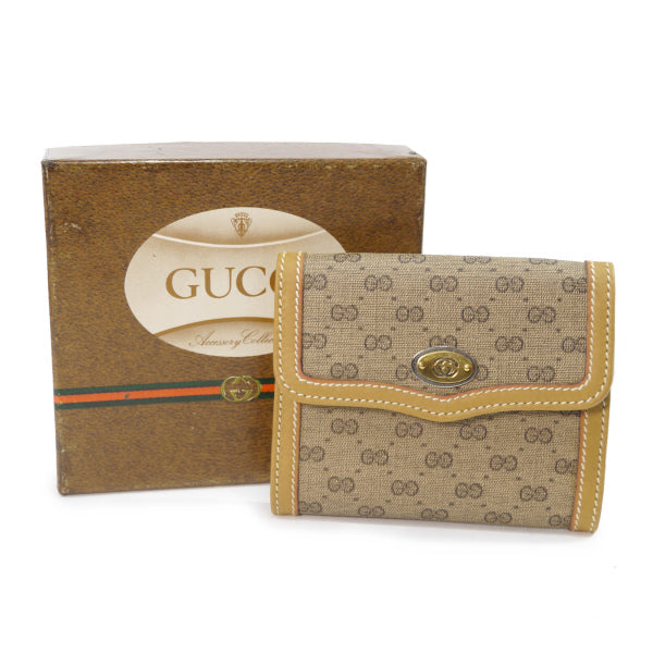 OLD Gucci  デットストック!!がま口コインケース（キャメル）