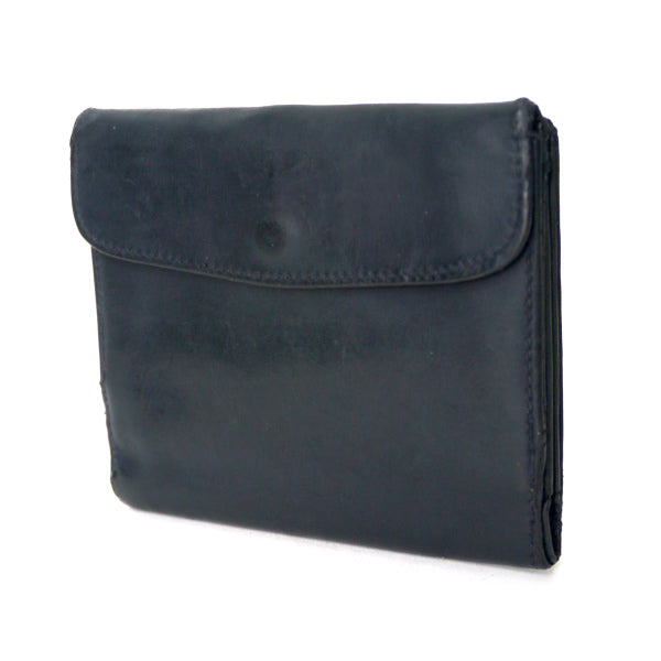 OLD Gucci GG留め具レザー２つ折れ財布（黒）