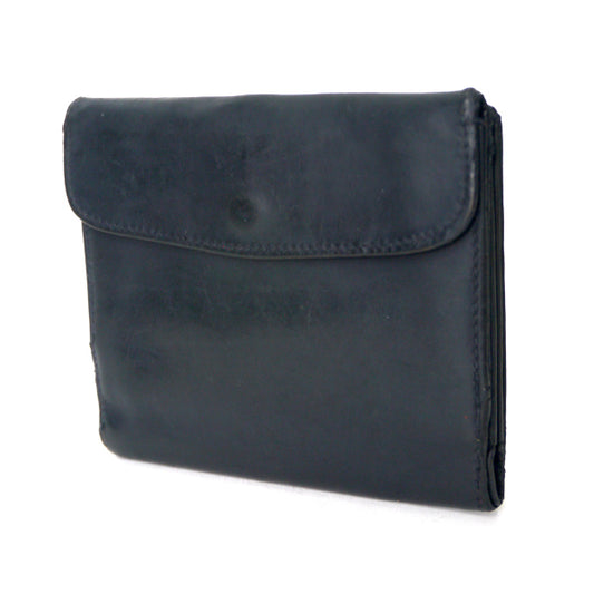 OLD Gucci GG留め具レザー２つ折れ財布（黒）