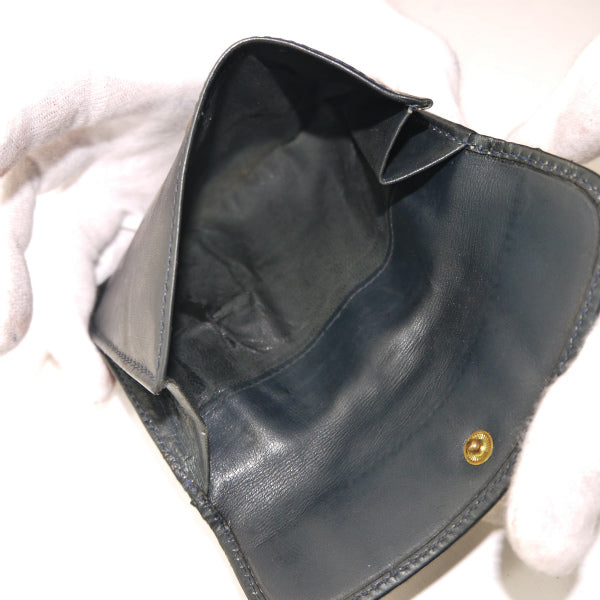 OLD Gucci GG留め具レザー２つ折れ財布（黒）