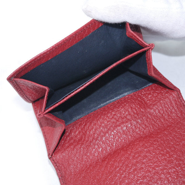 Gucci  型押しレザーWホックシェリー財布（赤）