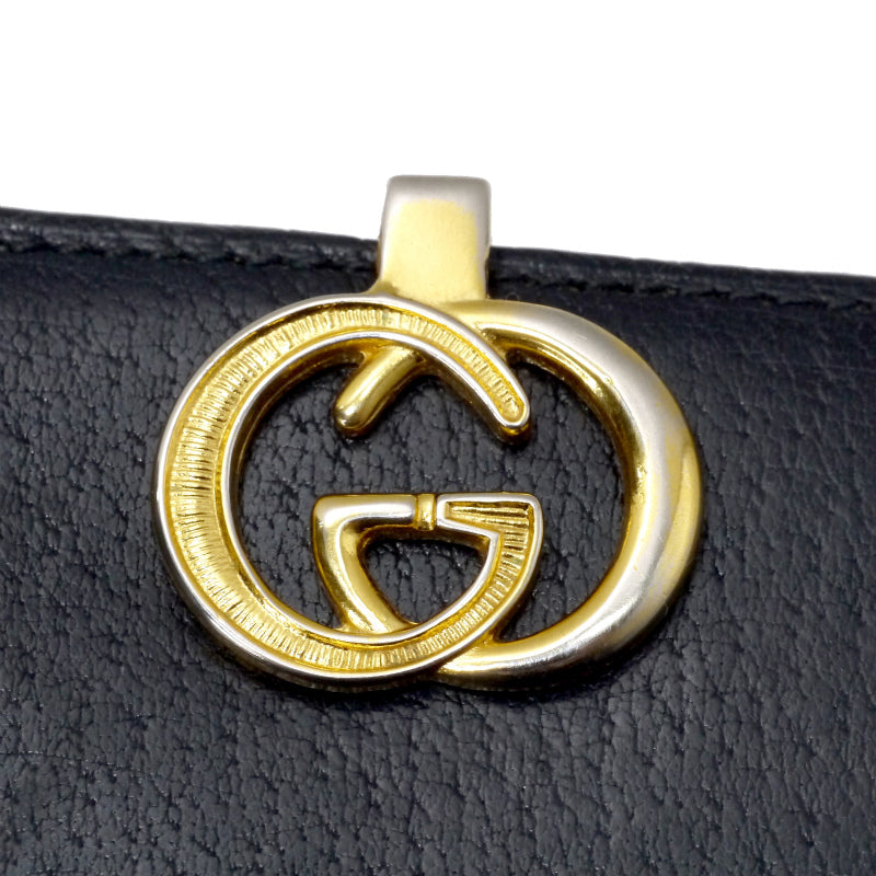OLD Gucci GG留め具ピグスキン２つ折財布（黒）