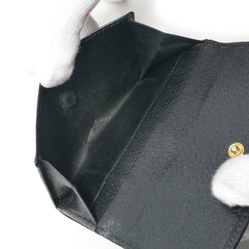 OLD Gucci GG留め具ピグスキン２つ折財布（黒）