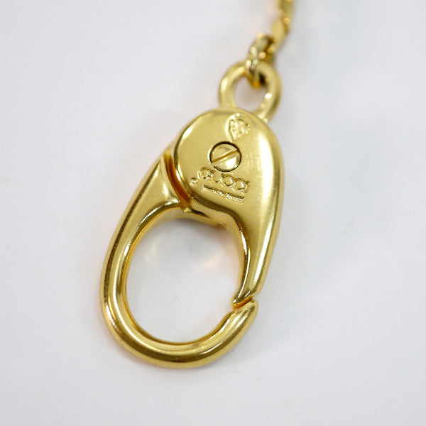 OLD Gucci　メンズ　チェーン付きレザー4連キーケース（カーキ）