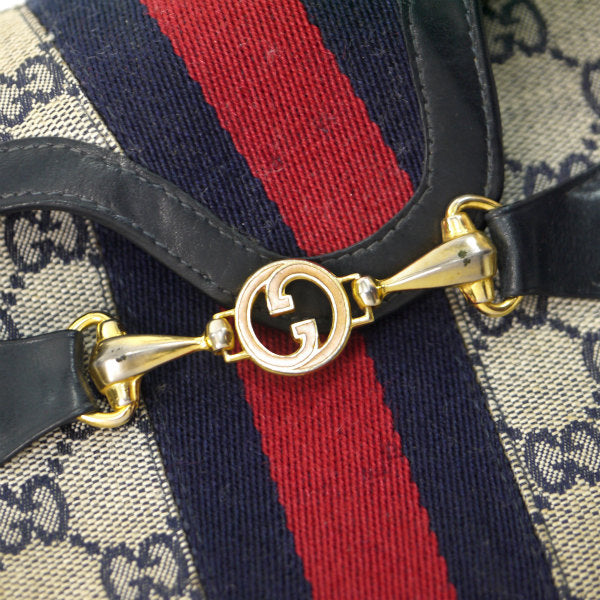 OLD Gucci　レア!シェリー ジャガード長財布（青）