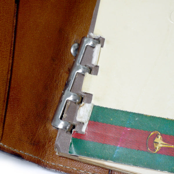 OLD Gucci　 レア!!流れ星柄スケジュール手帳（茶）