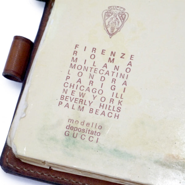 OLD Gucci　 レア!!流れ星柄スケジュール手帳（茶）