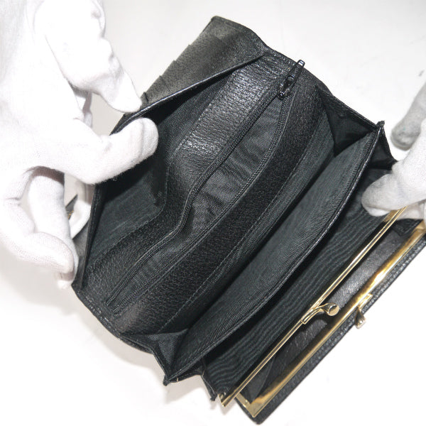 OLD Gucci GG柄３つ折れ長財布（黒）