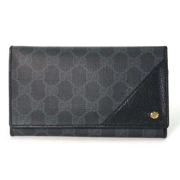 OLD Gucci GG柄３つ折れ長財布（黒）