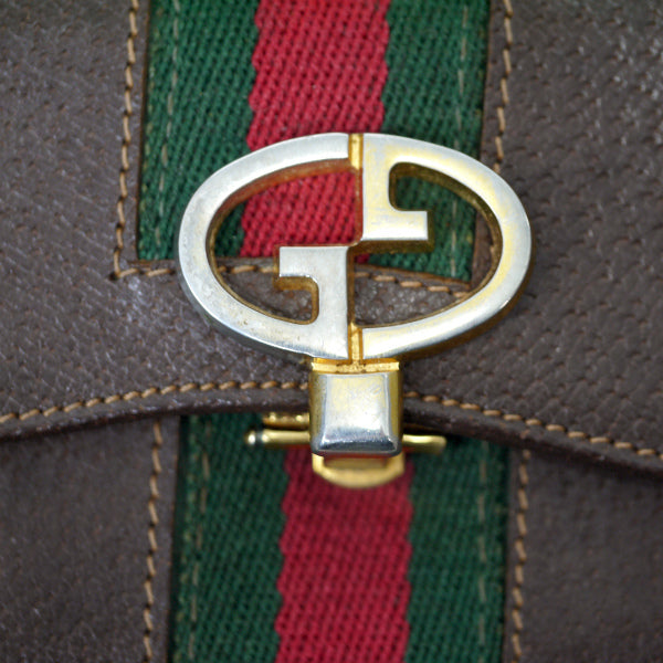 OLD Gucci　ピグスキン シェリーミドル財布（茶）