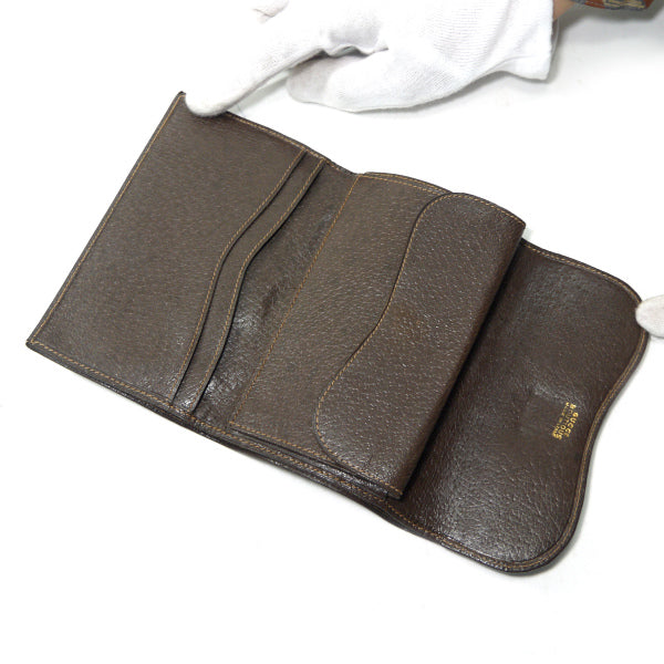 OLD Gucci　ピグスキン シェリーミドル財布（茶）