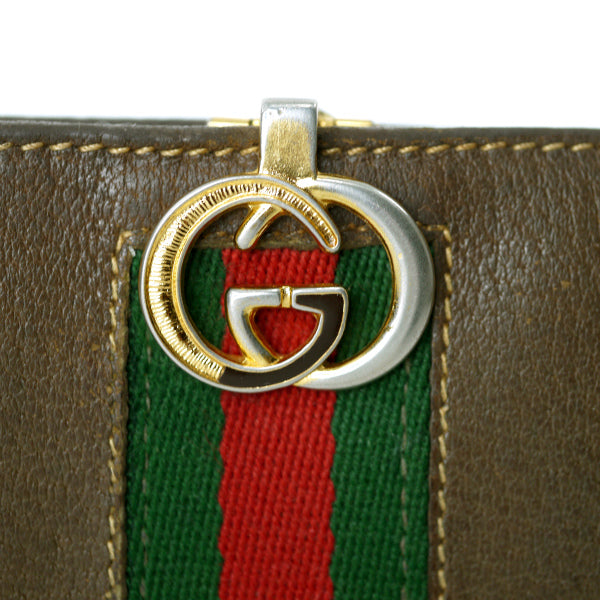OLD Gucci　ピグスキン シェリー折財布（茶）