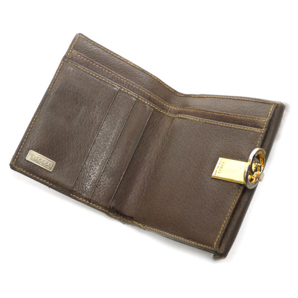 OLD Gucci　ピグスキン シェリー折財布（茶）